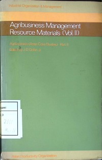 Agribusiness Management Resource Material (Vol. ll)