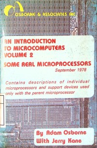 An Introduction To Microcomputers Volume 2 Some Real Microprocessors