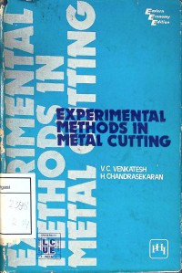 Experimental Methods In Metal Cutting