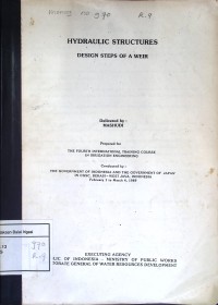 Image of Hydraulic Structures Design Steps Of A Weir