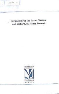 Image of Irrigation For The Farm,Garden And Orchard