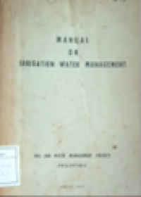Image of Manual On Irrigation Water Management