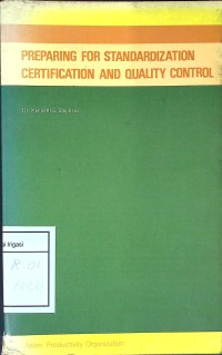 Preparing For Standardization Certification And Quality Control