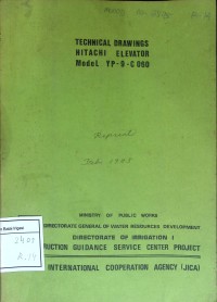 Image of Technical Drawings Hitachi Elevator Model YP-9-C 060