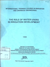 The Role Of Water Users In Irrigation Development